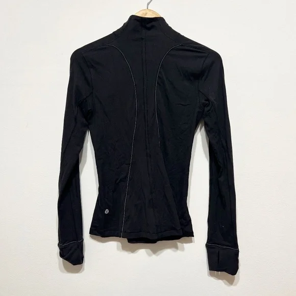 Lululemon Women's Run Briskly 1/2 Zip Long Sleeve Pullover Rulu Sweater Black 4 - Picture 3 of 3
